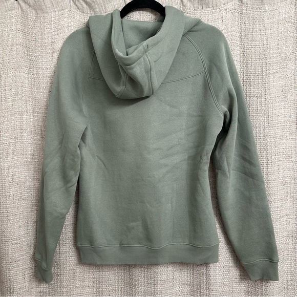 Alphalete Fleece Hoodie Sage Green Sz Small Athletic Gym Wear Cozy Hooded Jacket - Picture 2 of 3